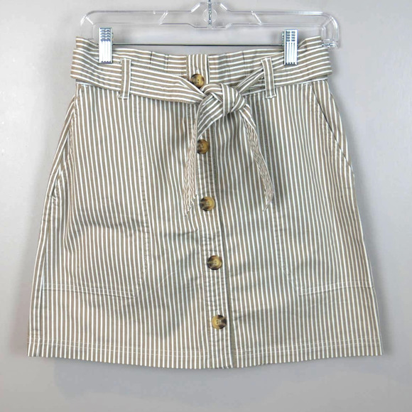 Abercrombie & Fitch Dresses & Skirts - Abercrombie & Fitch NWT Striped Button Down Skirt Size Small